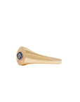 Sapphire Evil Eye Stamp Ring