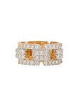 Diamond Box Link Ring