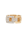 Diamond Box Link Ring