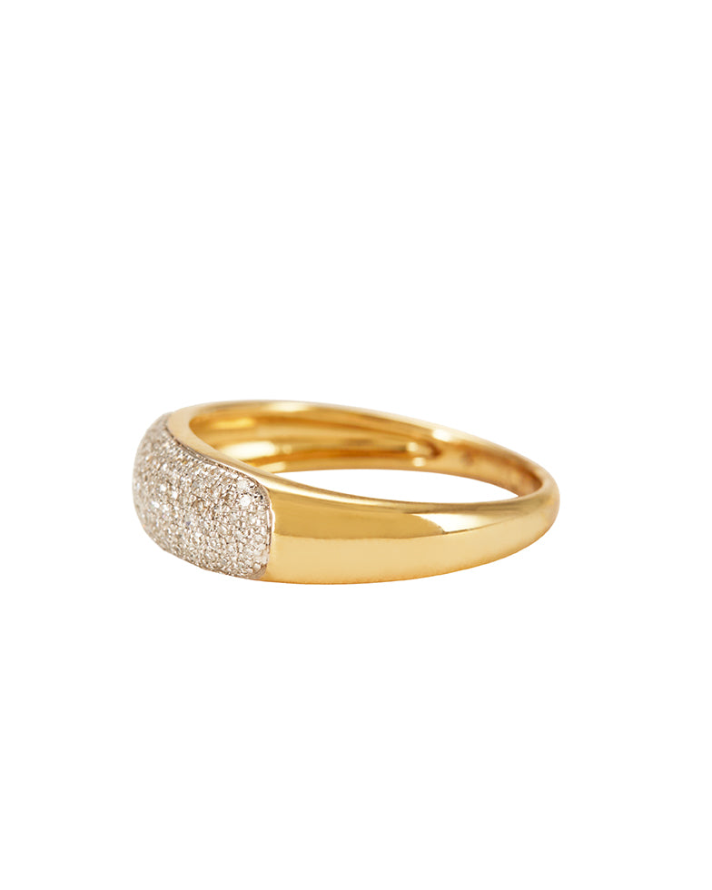 Rounded Diamond Dome Ring