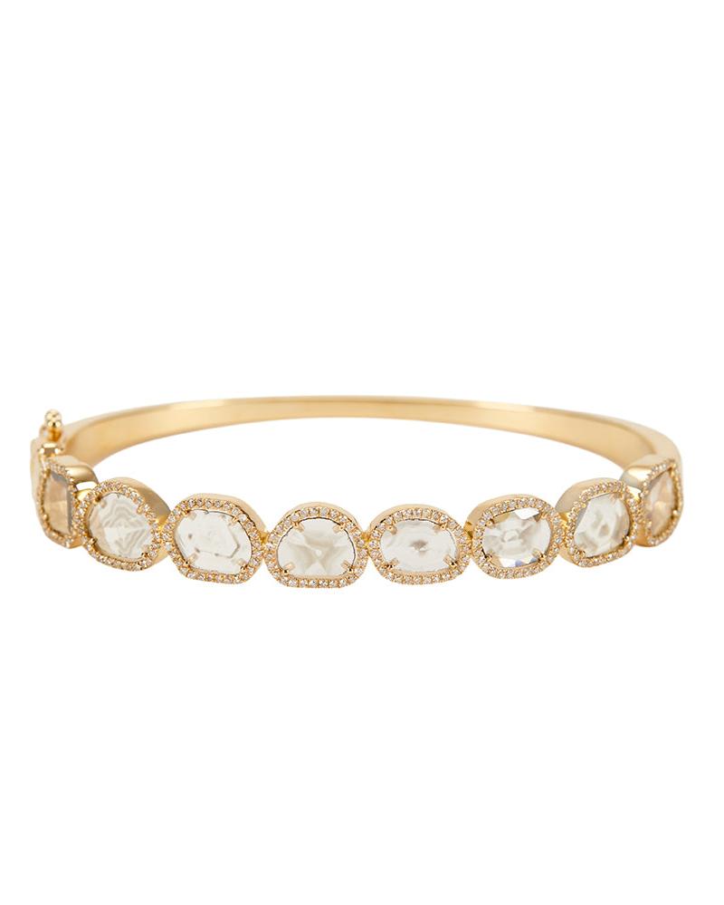Multi Sliced Diamond Bangle