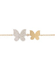 Two Tone Butterfly Bracelet