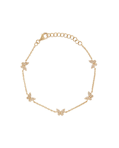 Multi Butterfly Charm Bracelet
