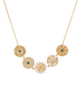 Emerald Disc Charm Necklace