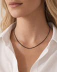 Black Diamond Bead Necklace
