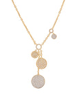Quad Diamond Disc Necklace