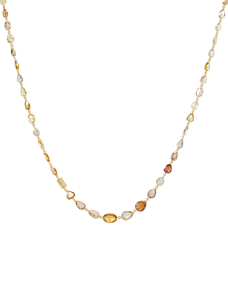 Ombre Rose Cut Diamond Necklace