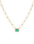 Light Emerald Chain Link Necklace