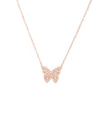 Petite Pave Butterfly Necklace