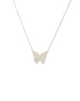 Petite Pave Butterfly Necklace