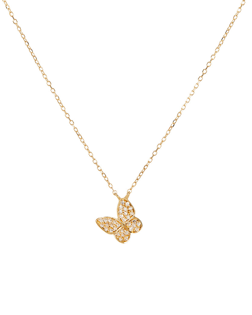 Mini Angled Butterfly Necklace