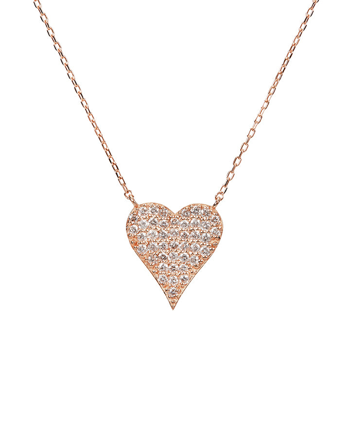 Small Diamond Heart Necklace