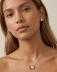 Emerald Topaz Toi Et Moi Necklace