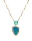 Opal Emerald Drop Necklace