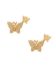Mis-Match Pave Butterfly Studs