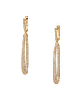 Oval Diamond Loop Earrings