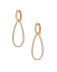 Pear Hoop Drop Earrings