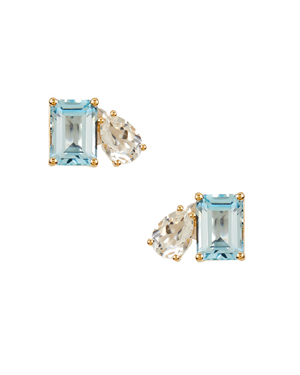 Toi Topaz Stud Earrings