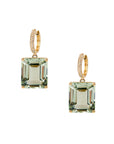 Square Stone Drop Earrings