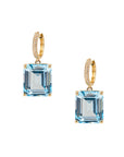 Square Stone Drop Earrings