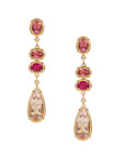 Pink Sunset Stone Drop Earrings