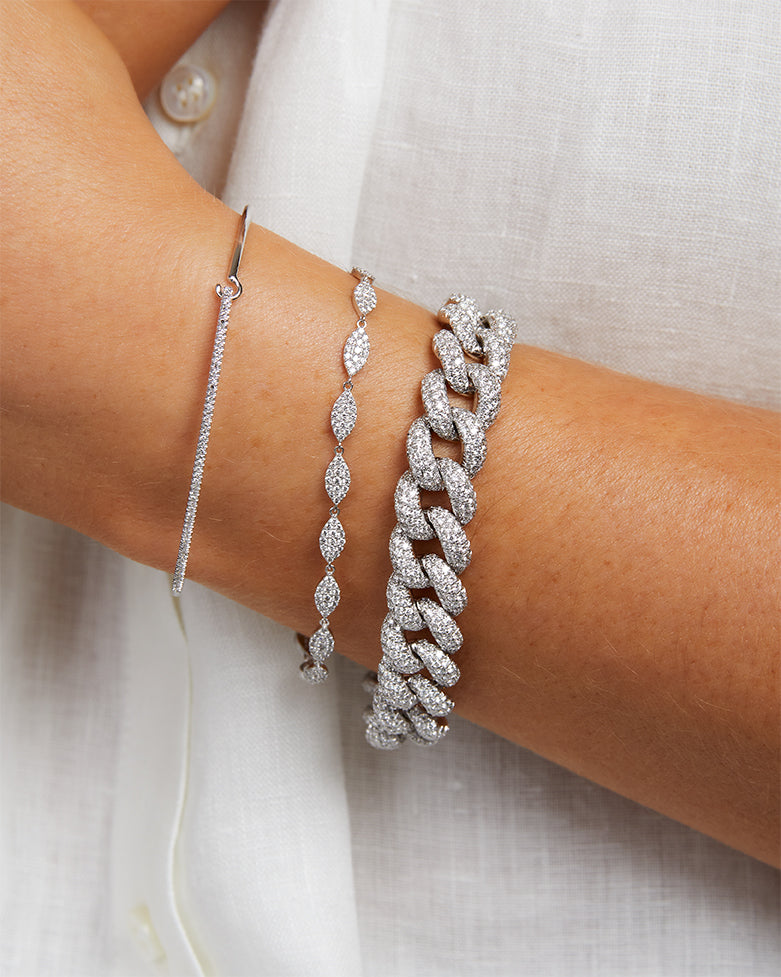 Thin Diamond Hook Bangle – Kai Linz