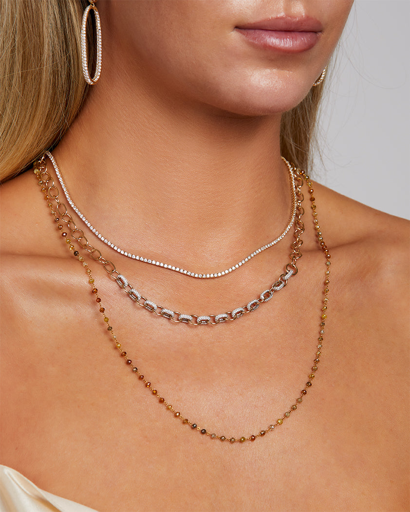 Diamond Tumblelink Necklace
