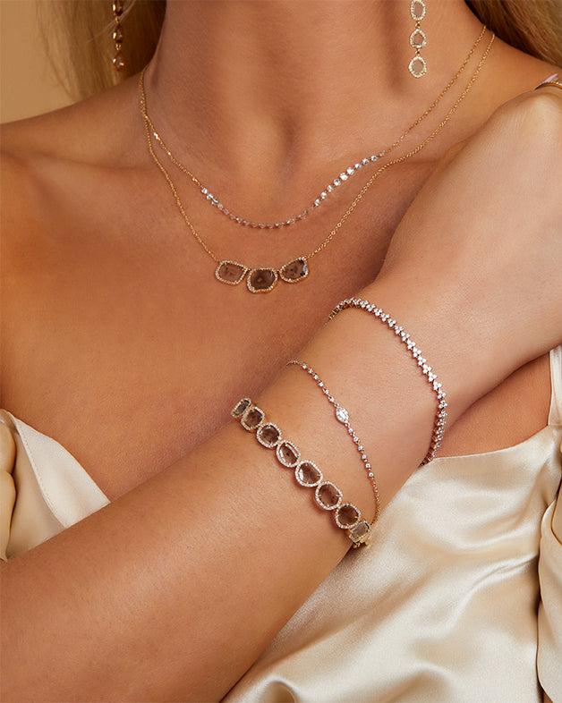 Triple Sliced Diamond Necklace – Kai Linz