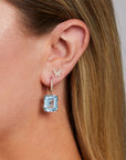 Square Stone Drop Earrings