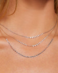 Sequenced Floating Diamond Necklace