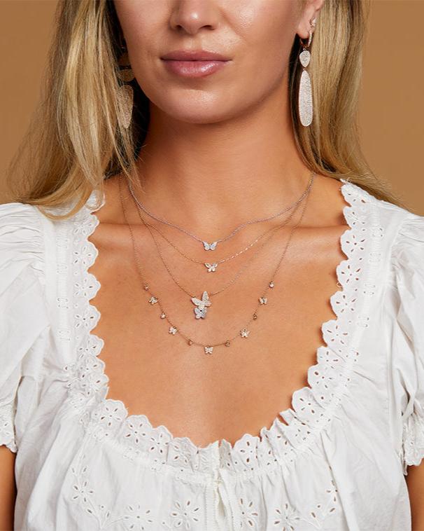 Diamond Pique Drop Earrings