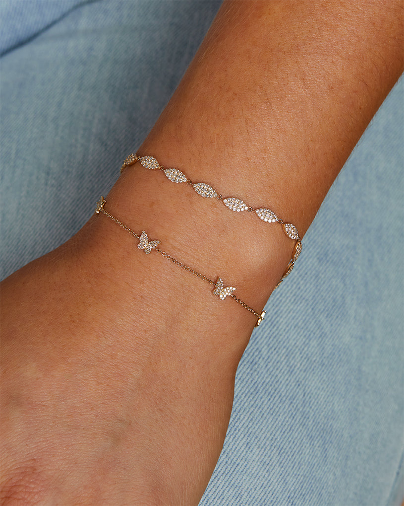 Multi Butterfly Charm Bracelet
