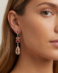 Pink Sunset Stone Drop Earrings