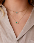 Light Emerald Chain Link Necklace