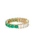 Jumbo Emerald & Diamond Eternity Band