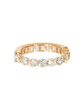Jumbo Emerald & Round Cut Eternity Band