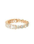 Jumbo Emerald & Round Cut Eternity Band