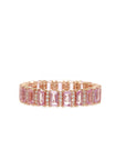 Baguette Pink Sapphire and Diamond Ring