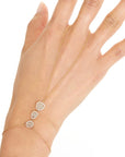 Triple Sliced Hand Bracelet