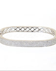 Pave Diamond Cushion Bangle