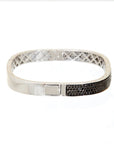 Slim Cushion Black Diamond Bangle