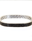 Slim Cushion Black Diamond Bangle