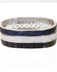 Slim Cushion Black Diamond Bangle