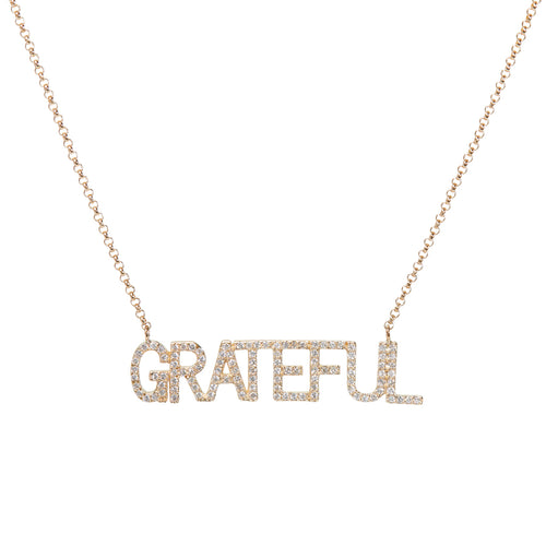 Pave Grateful Necklace