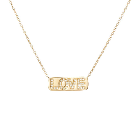 Love Safety Pin Necklace