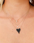 Initial Baguette Diamond Necklaces