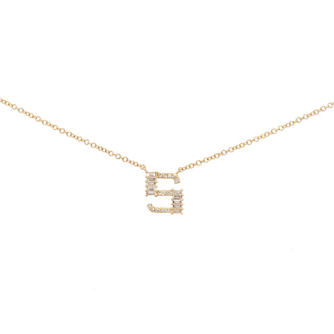 Pave Double Initial Necklace