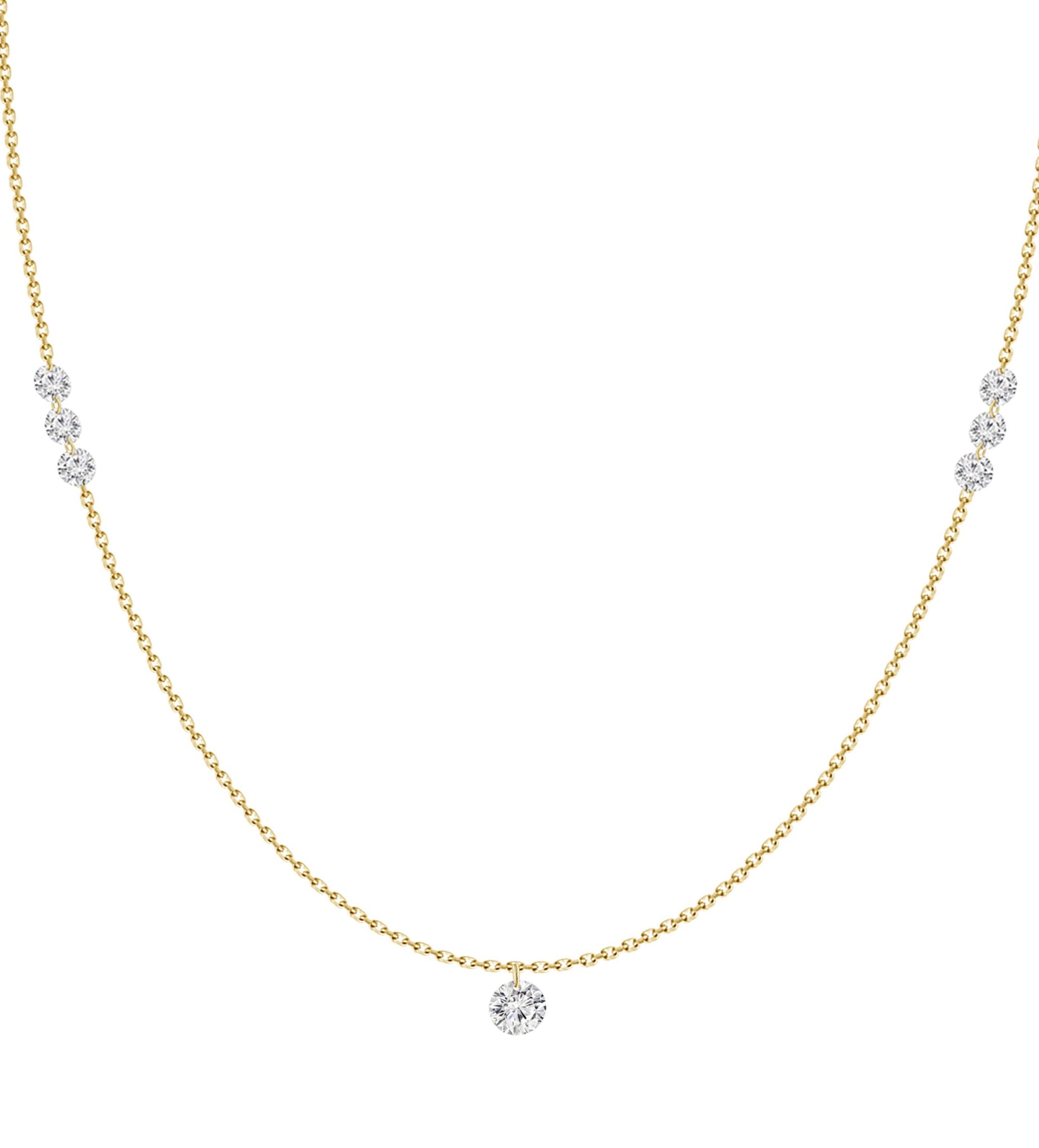 Neptune Floating Diamond Necklace