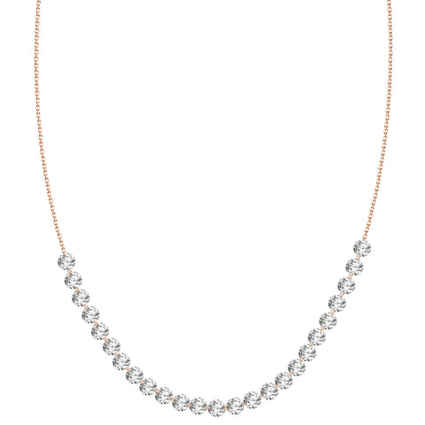 Mila Floating & Bezel Diamond Necklace