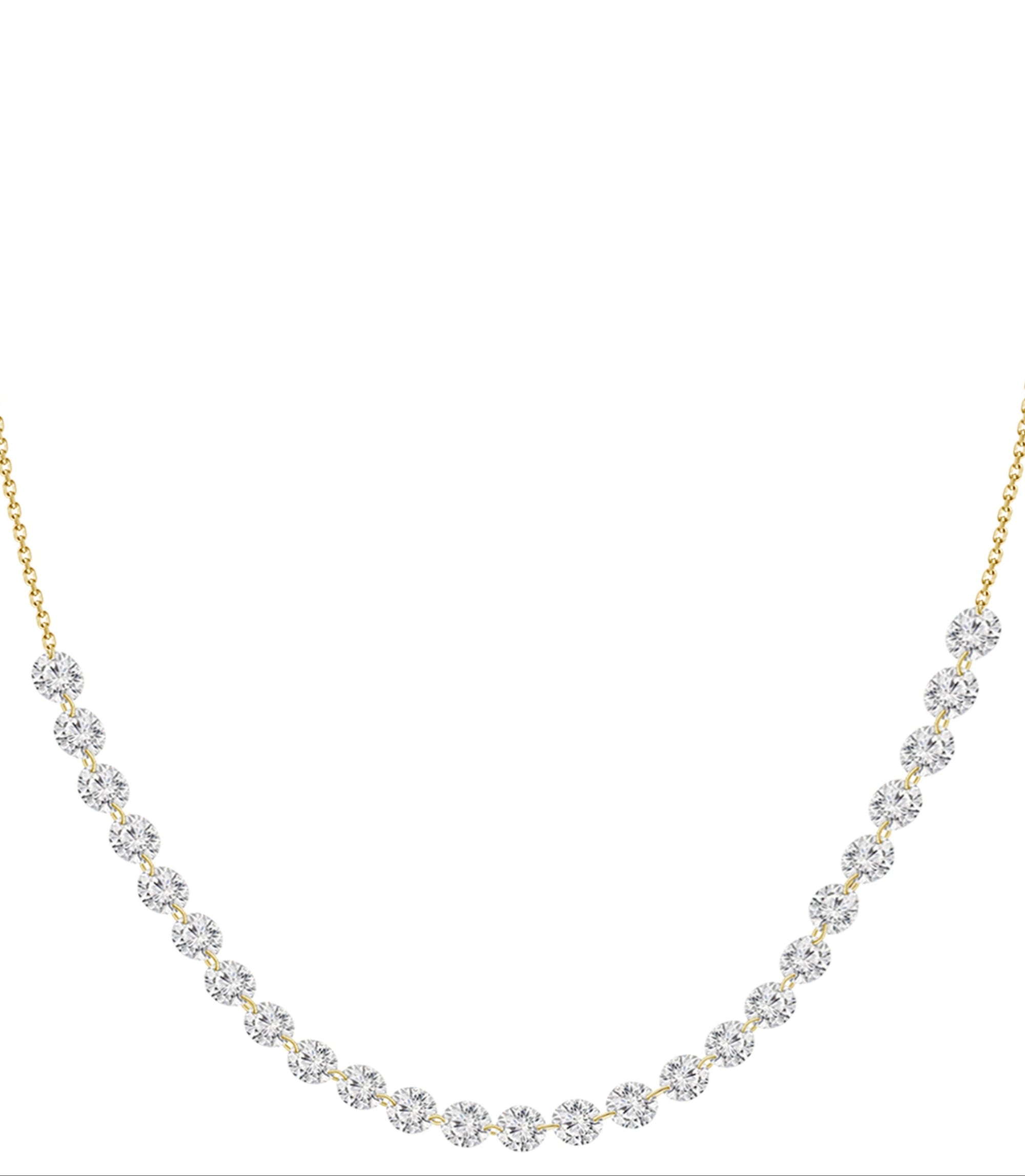 Sequenced Floating Diamond Necklace